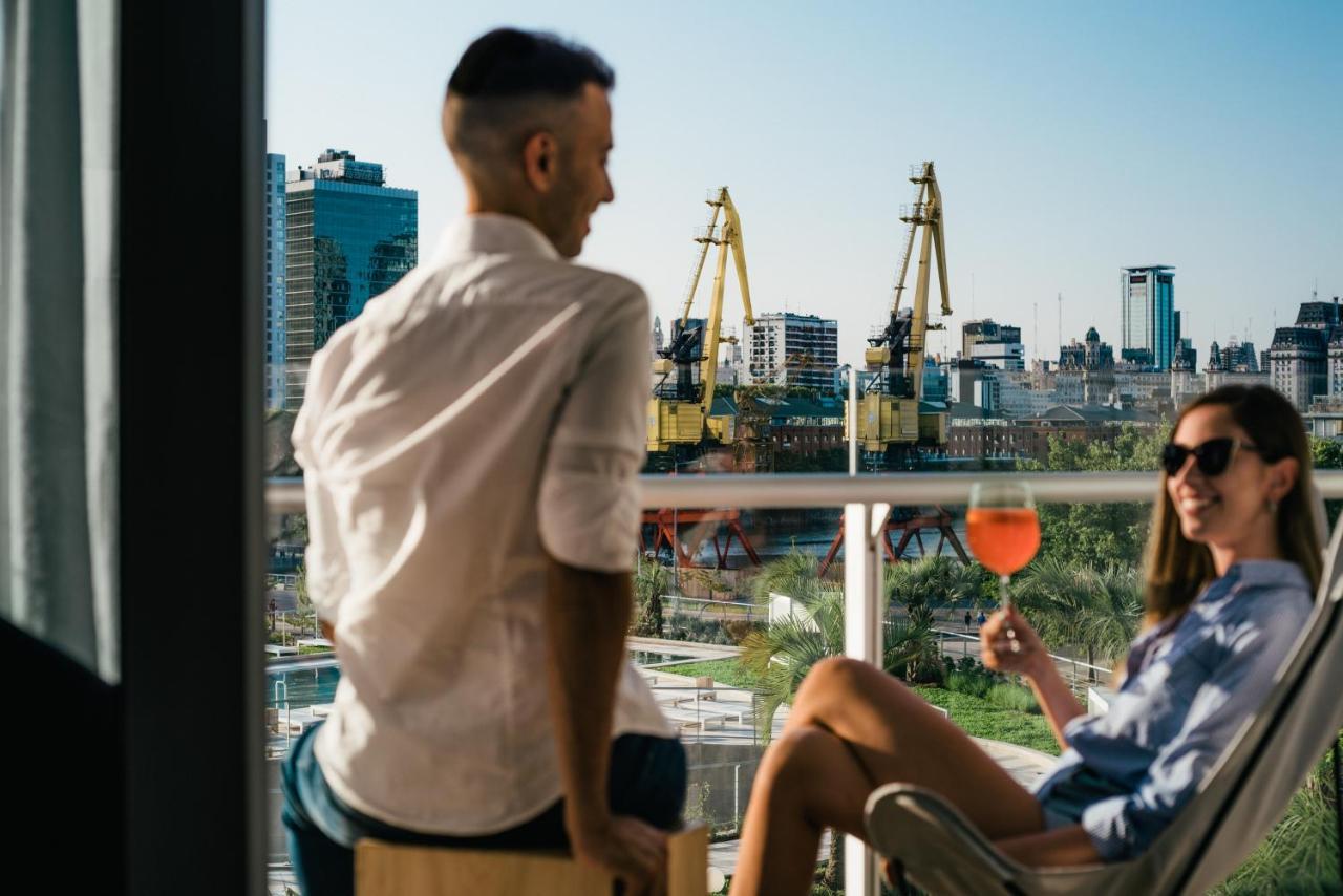 Sls Buenos Aires Puerto Madero 호텔 외부 사진 View from the balcony of a suite